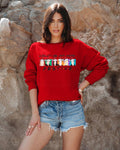 FASHGL Christmas Friends Sweatshirt Women Red Long Sleeve Tee Size L by Deal US
