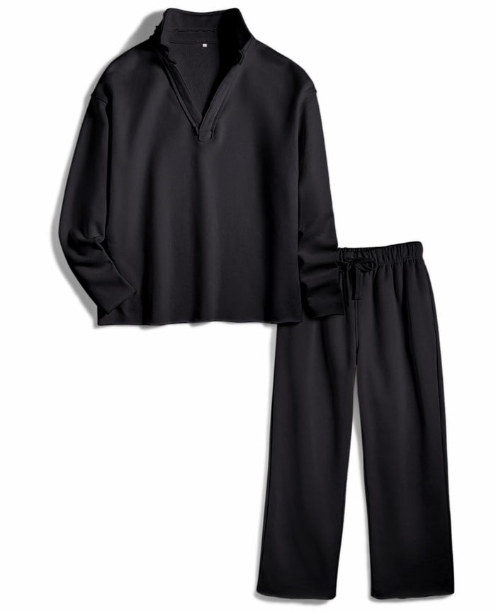 Yioaga Women Tracksuit 2 Piece Set Pullover Sweatshirt Sweatpants Black Size L by Deal US