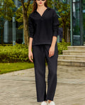 Yioaga Women Tracksuit 2 Piece Set Pullover Sweatshirt Sweatpants Black Size L by Deal US