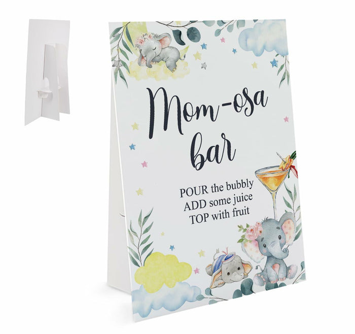 Calf Elephant Momosa Bar Sign Party Wedding Birthday Bridal Shower Decor by Deal US