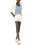 Essentials Women's Mid-Rise Slim-Fit 3.5 Inch Shorts Cream Size 14 by Deal US