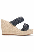 Kenneth Cole New York Olivia Braid Wedge Sandal Black Size 6 by Deal US