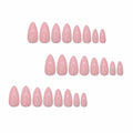 RIICFDD Black Press On Nails Almond Medium Acrylic Full Cover 24Pcs by Deal US