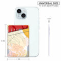 AOPEFNX Card Holder Phone Case Leather Wallet Dual Pocket Abstract Leaf by Deal US