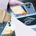 AOPEFNX Card Holder Phone Case Leather Wallet Dual Pocket Abstract Leaf by Deal US