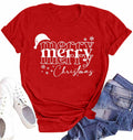 Merry Christmas Women's Graphic Short Sleeve Shirt Green Size XL by Deal US