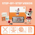 Amigurumi Crochet Kit for Adults Intermediate DIY Craft Bear with Materials by Deal US