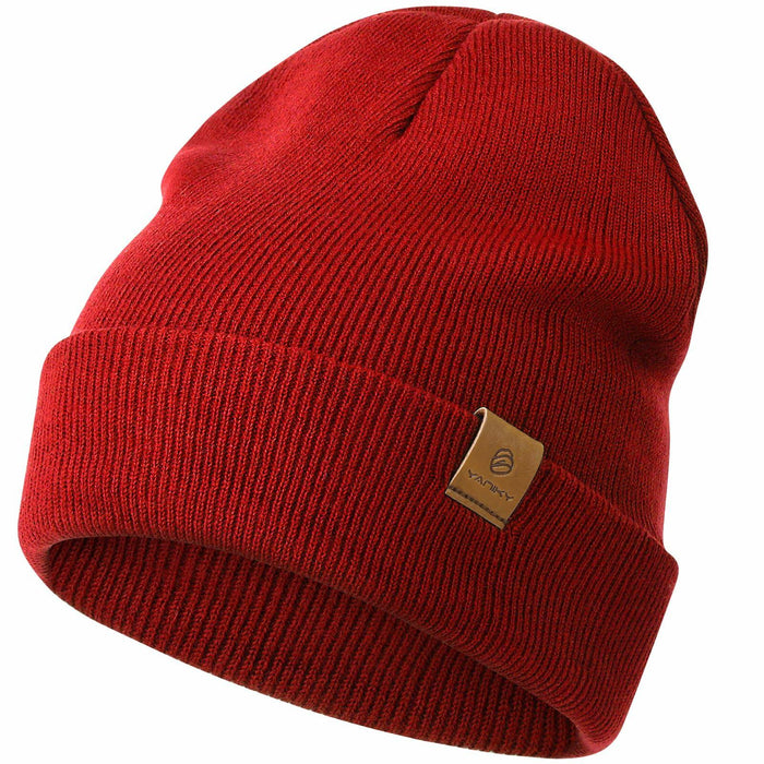 YANIKY Unisex Acrylic Beanie Hat Winter Knit Pink One Size by Deal US