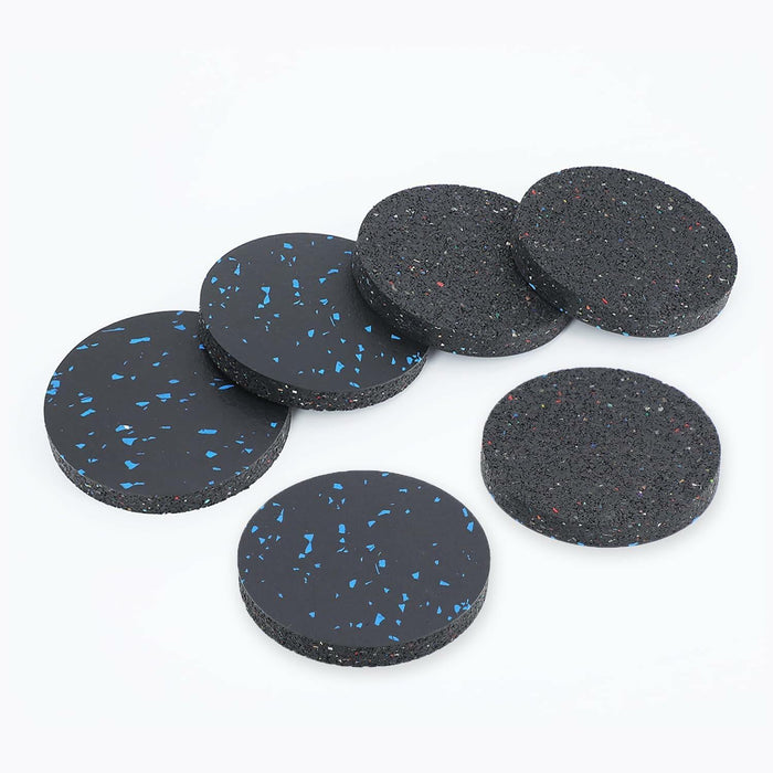 U MAX Exercise Equipment Anti Vibration Pads 4.7x0.6in Black 6pc High Density by Deal US