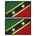 stidsds 2 Pack Saint Kitts and Nevis Flag Embroidered Patches Tactical by Deal US