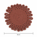 AHHFSMEI 8 Inch Heat Resistant Trivets 4pcs Little Burgundy Red by Deal US