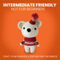 Amigurumi Crochet Kit for Adults Intermediate DIY Craft Bear with Materials by Deal US