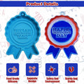 Ysqool American Badge Keychain Mold Silicone Blue DIY Cake Decoration by Deal US