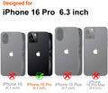 iPhone 16 Pro Case Purple Roses Slim Soft TPU Shockproof Floral Cover by Deal US
