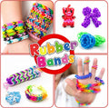 MEGANEOPRE Loom Bracelet Bands Kit 4500+ Pcs 15 Colors Clips Hooks Loom by Deal US