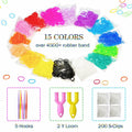 MEGANEOPRE Loom Bracelet Bands Kit 4500+ Pcs 15 Colors Clips Hooks Loom by Deal US
