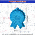 Ysqool American Badge Keychain Mold Silicone Blue DIY Cake Decoration by Deal US