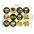 Tongcloud Graduation Stickers 360pcs Black Gold 3.8cm Round Labels Class 2024 by Deal US