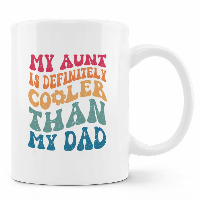 FHUGX Aunt Coffee Mug Ceramic 11oz Retro Preppy Auntie Gift by Deal US