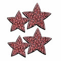 Minason Crystal Star Rhinestone Sew-On Patches Pink 2Pcs Bling DIY Craft by Deal US