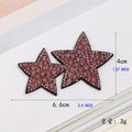 Minason Crystal Star Rhinestone Sew-On Patches Pink 2Pcs Bling DIY Craft by Deal US