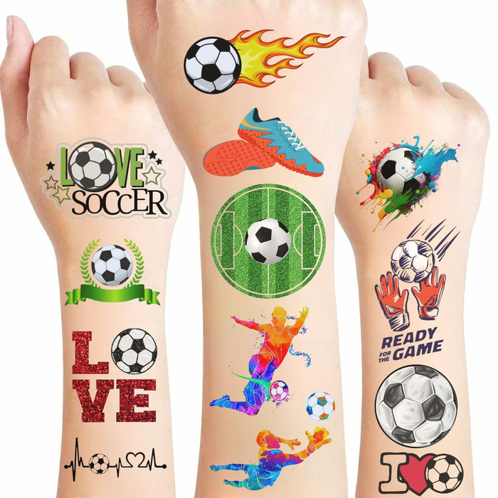 Soccer Temporary Tattoos Sport Theme Birthday Party Favors Decorations 96 PCS by Deal US