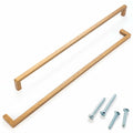 ASKANO Antique Brass Cabinet Pulls 12.6" Hole Centers Square Bar Pack of 1 by Deal US