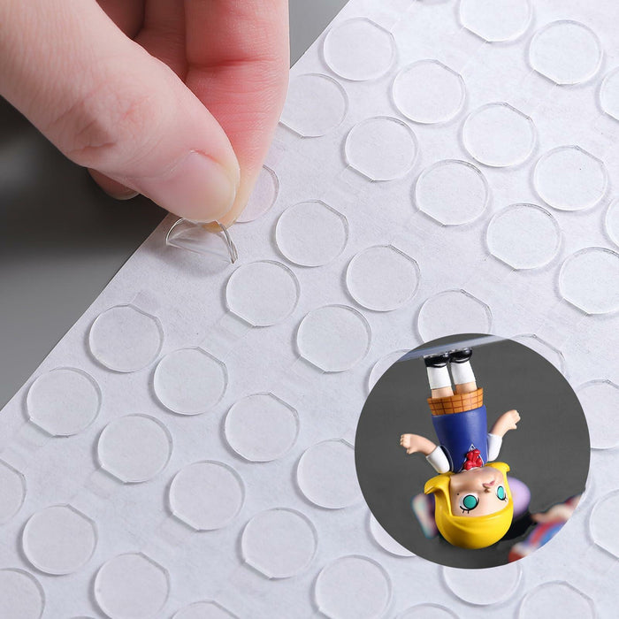 Adhesive Stick Dots Two-Sided Mounting Putty 0.4"x0.4" 600pcs Clear by Deal US