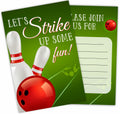 Feyerr Bowling Birthday Invitations for Boys Girls 30 Count Double Sided Cards by Deal US