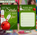 Feyerr Bowling Birthday Invitations for Boys Girls 30 Count Double Sided Cards by Deal US