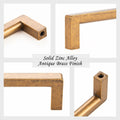 ASKANO Antique Brass Cabinet Pulls 12.6" Hole Centers Square Bar Pack of 1 by Deal US