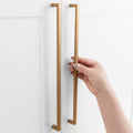 ASKANO Antique Brass Cabinet Pulls 12.6" Hole Centers Square Bar Pack of 1 by Deal US
