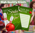 Feyerr Bowling Birthday Invitations for Boys Girls 30 Count Double Sided Cards by Deal US