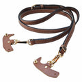 XKE-X Adjustable Leather Crossbody Handbag Strap Brown Gold by Deal US