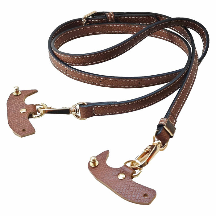 XKE-X Adjustable Leather Crossbody Handbag Strap Brown Gold by Deal US