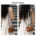 XKE-X Adjustable Leather Crossbody Handbag Strap Brown Gold by Deal US