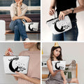 Witchy Cat Makeup Bag Cosmetic Bag Travel Toiletry Bag Black Gifts Women by Deal US