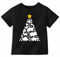 Toddler Kids Reindeer Christmas Short Sleeve Tee Shirt Size M Black by Deal US
