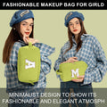 YOOLIFE Personalized Makeup Bag Monogram Cosmetic Bag Green Letter M by Deal US
