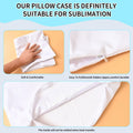 OLSUNOR 16 Pack 17.7"x17.7" White Sublimation Pillow Covers for DIY & Crafts by Deal US