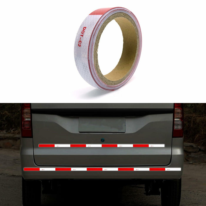 LANZMYAN Reflective Safety Tape 2in x 65ft Red White Waterproof Outdoor by Deal US