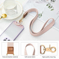 Knagsfa Stretchy Braided Lanyard w/ Dual Keyrings for ID Badge Keys Pink by Deal US