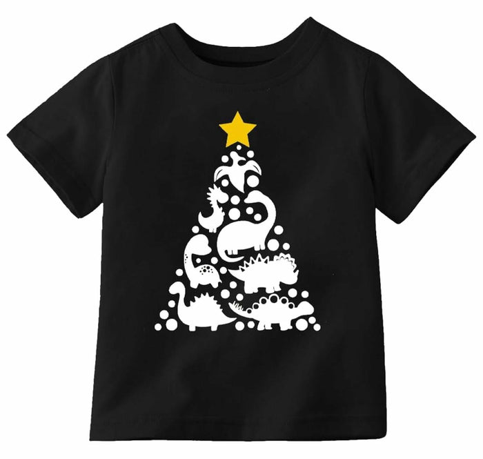 Toddler Kids Reindeer Christmas Short Sleeve Tee Shirt Size M Black by Deal US