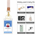 Knagsfa Stretchy Braided Lanyard w/ Dual Keyrings for ID Badge Keys Pink by Deal US