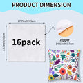 OLSUNOR 16 Pack 17.7"x17.7" White Sublimation Pillow Covers for DIY & Crafts by Deal US