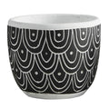 47th & Main Cement Planter Pot Black Sea Spray 4.9" Tall Modern Decor by Deal US