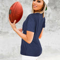 Game Day Shirt Women Cute Football Rugby Ball Graphic Tee Gray Size 2XL by Deal US