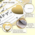 Just For You Surprise Scratch Cards 3x8in Gold 2 Set Personalized Gift by Deal US