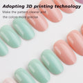 Press On Nails Short Square 24pcs Reusable Colorful Full Cover False Nails by Deal US
