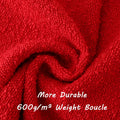 FUTEI Red Decorative Throw Pillow Covers 22x22 Inch Pack of 2 Soft Boucle by Deal US